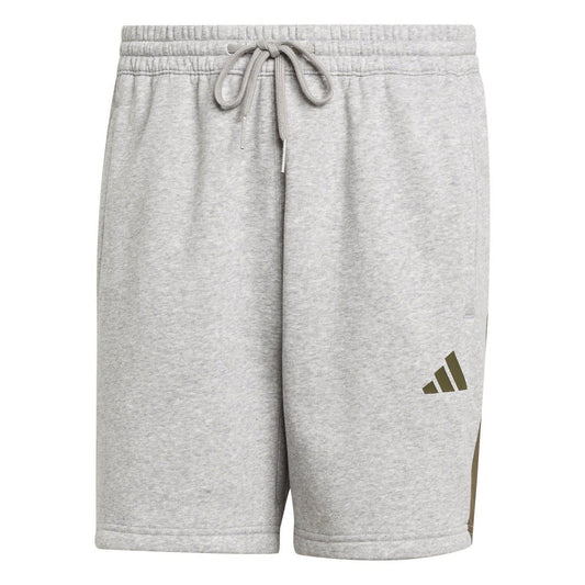 Grey Heather Marl - Front - Adidas Mens Colour Block Casual Shorts