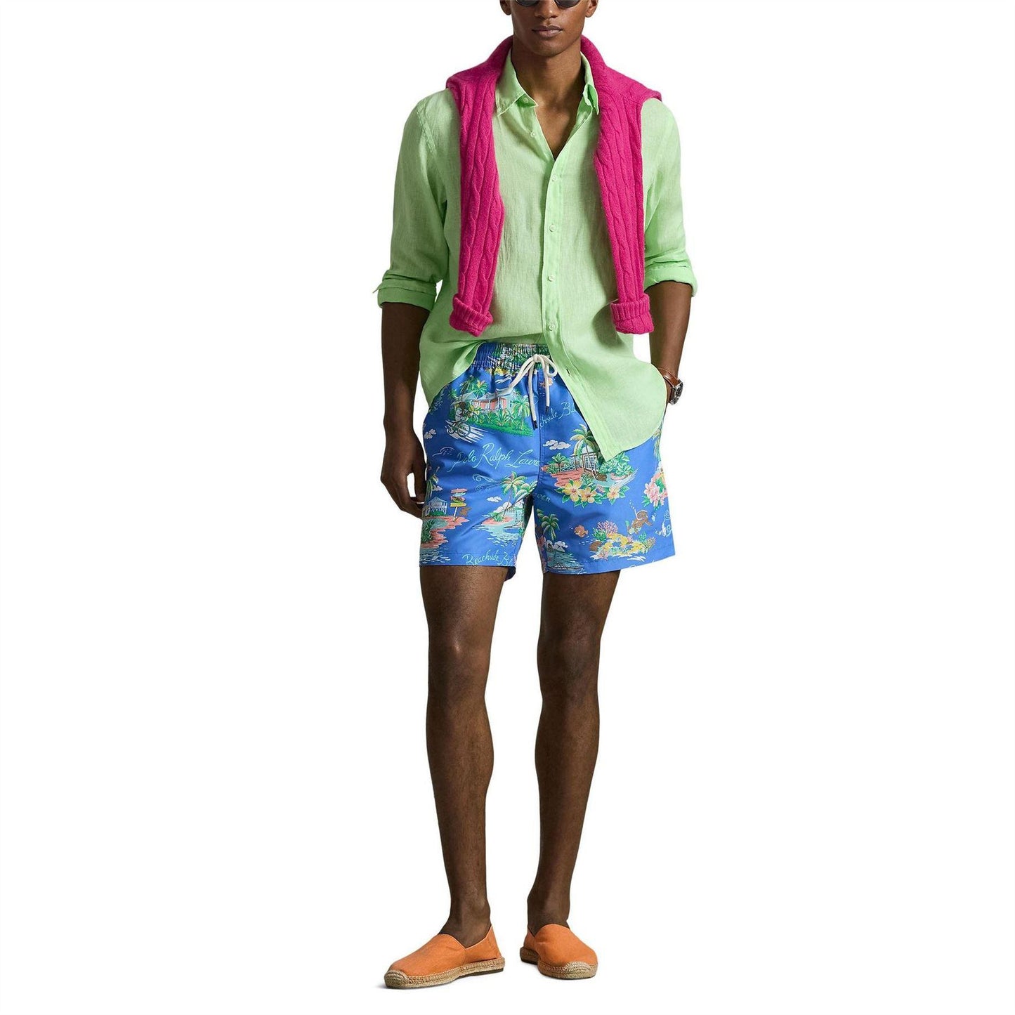 Blue - Lifestyle - Ralph Lauren Mens Bear Swim Shorts