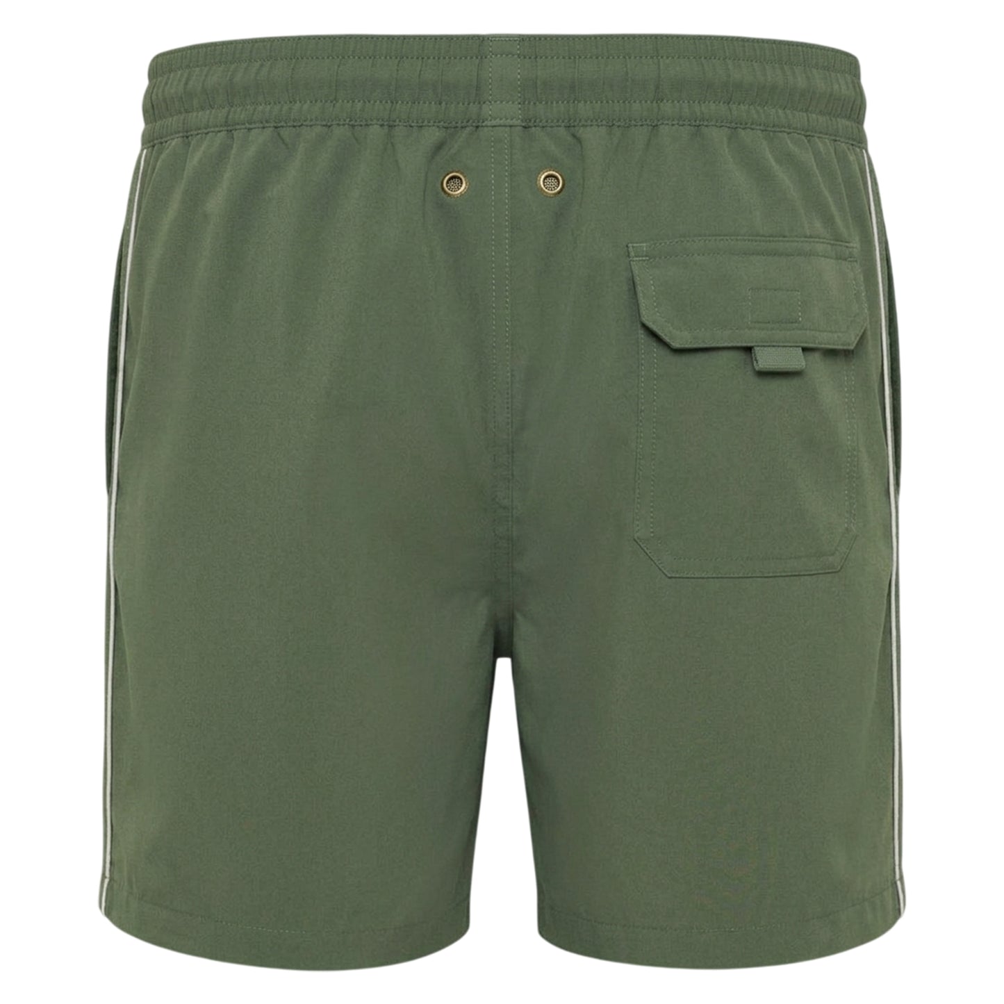 Olive - Back - Threadbare Mens Regular Swim Shorts