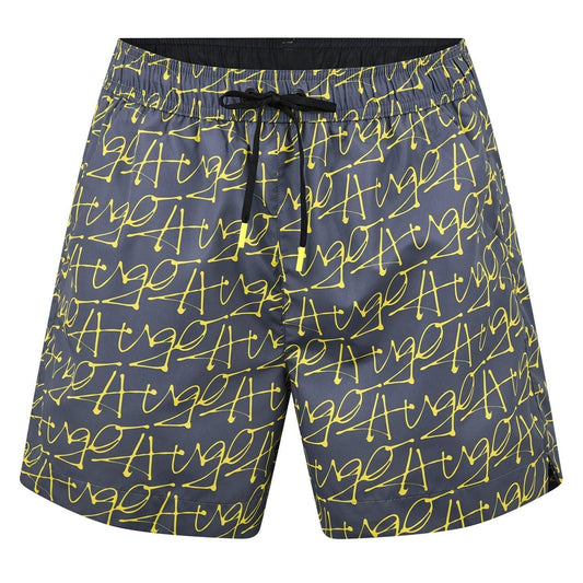 Bright Yellow - Front - Hugo Mens Marco 01 Swim Shorts
