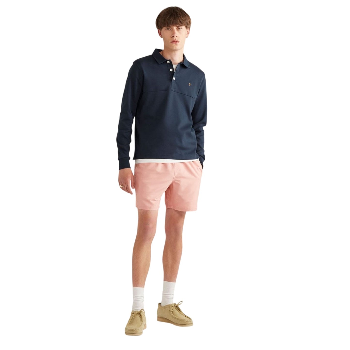 Pink - Back - Farah Mens Colbert Swim Shorts