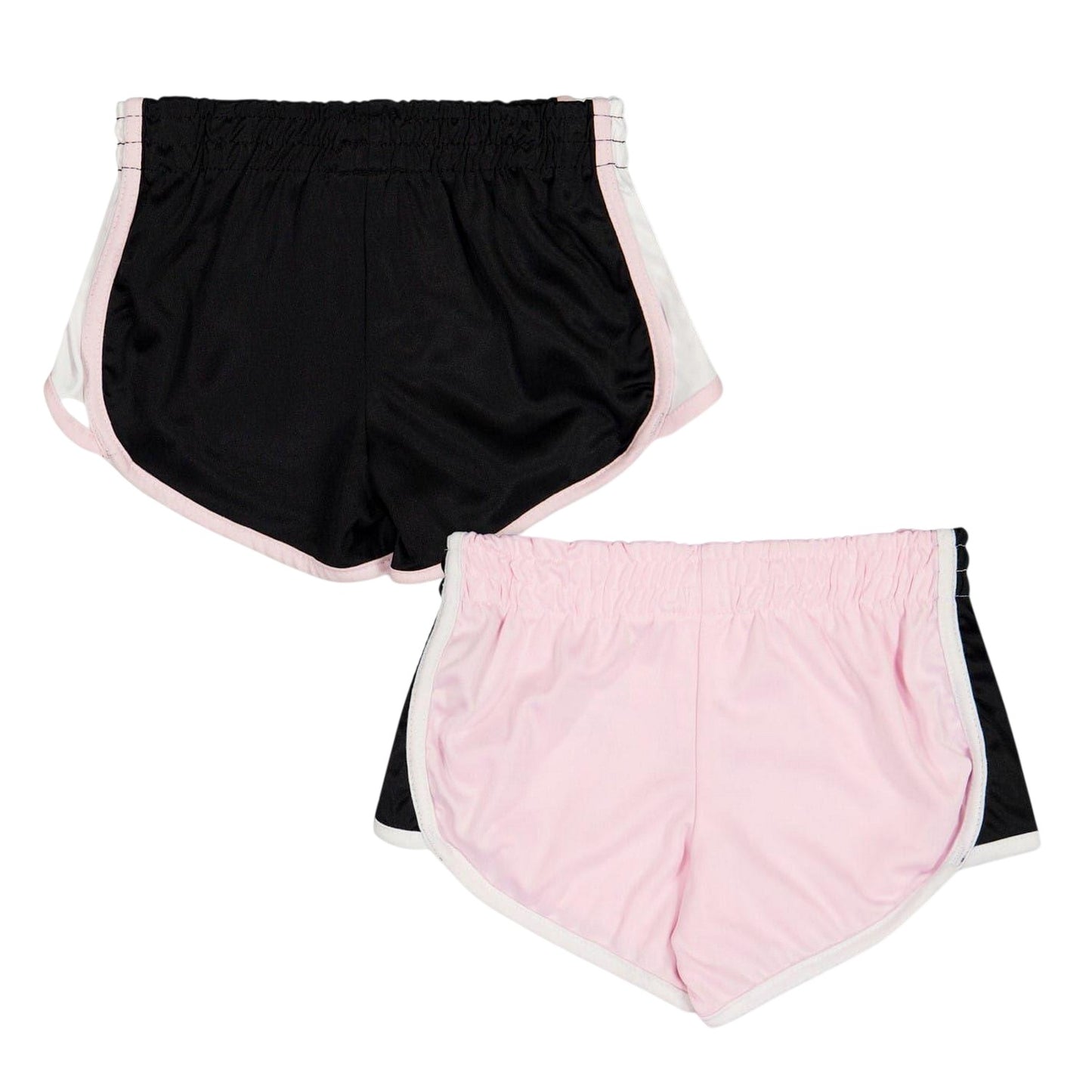 Pink Lady - Back - Reebok Girls Logo Running Shorts (Pack of 2)