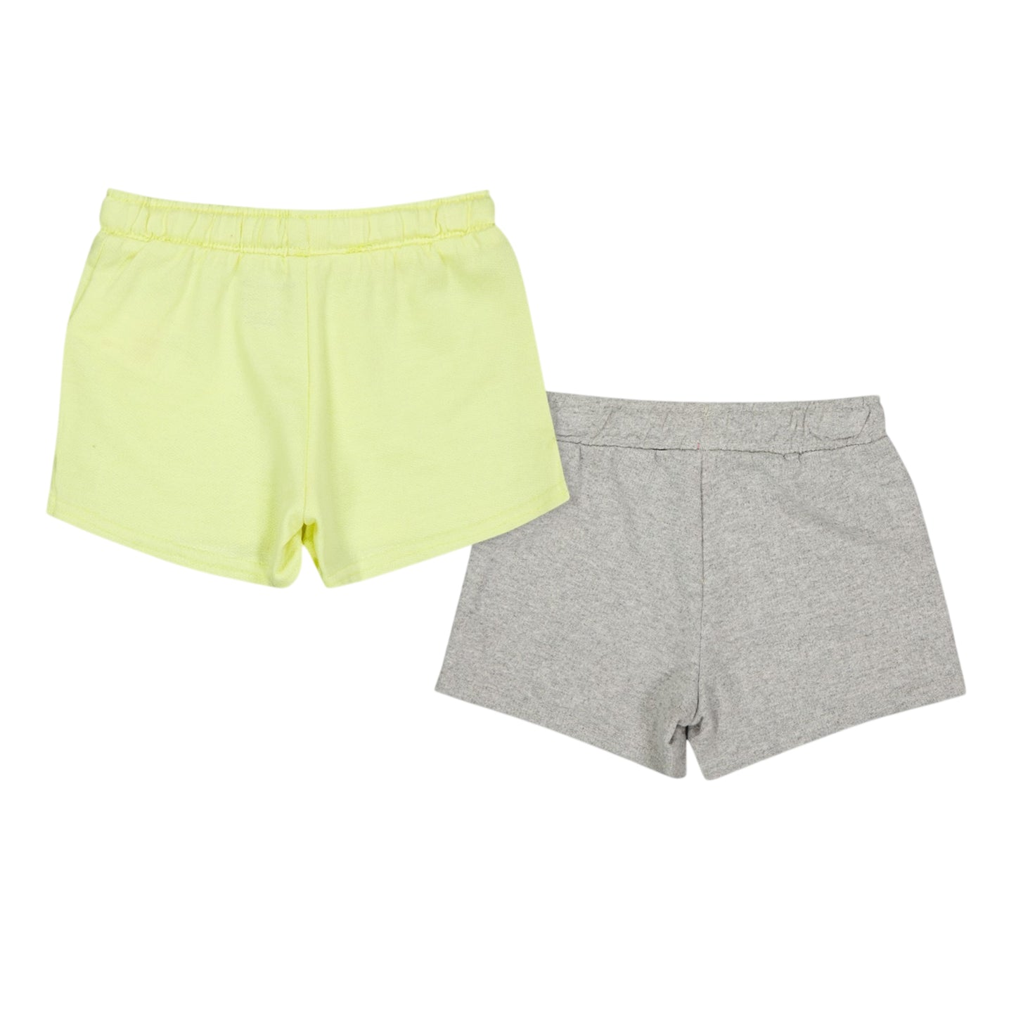 Light Grey Heather - Back - Reebok Girls Heather Shorts (Pack of 2)