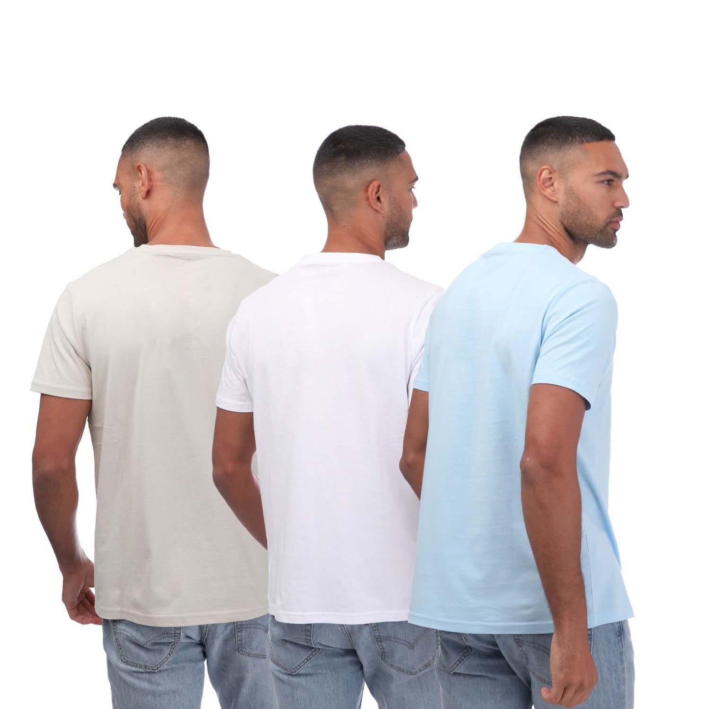 Multicoloured - Back - Nicce Mens Asuka T-Shirt (Pack of 3)
