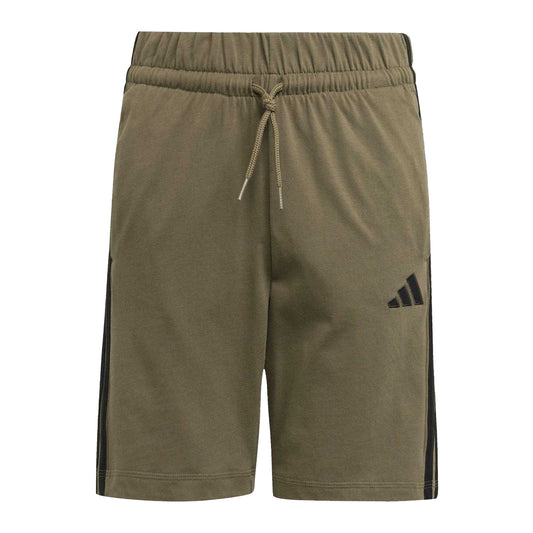 Khaki-Black - Front - Adidas Childrens-Kids Essential Shorts