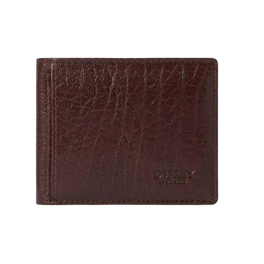 Chocolate - Front - Osprey Mens Highland Bi-Fold Leather Wallet