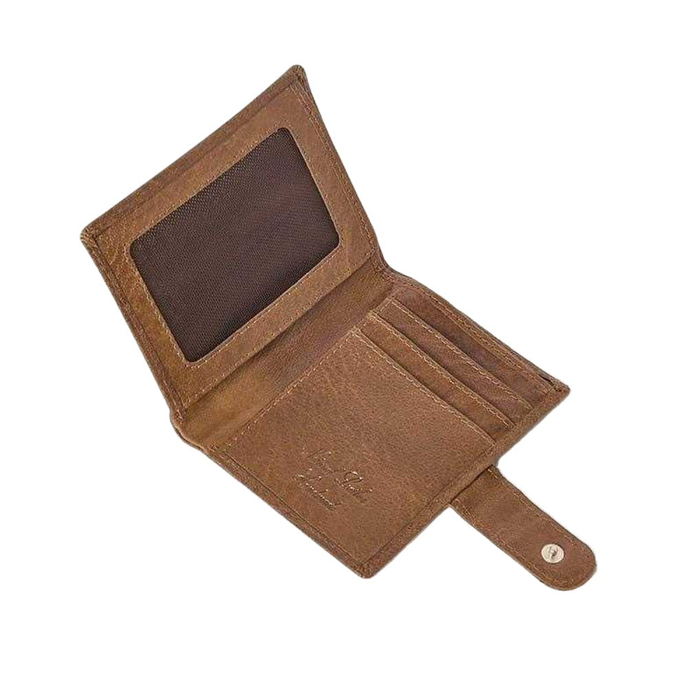 Cognac - Side - Osprey Highland Embossed Leather Travel Popper Wallet