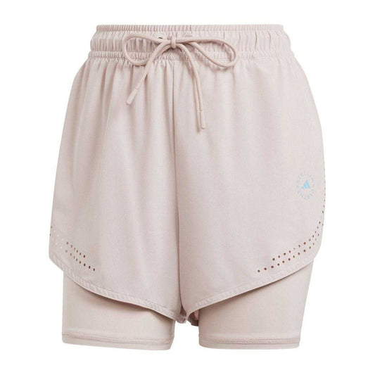 Rose - Front - Adidas Womens-Ladies Stella McCartney Loose Fit Running Shorts