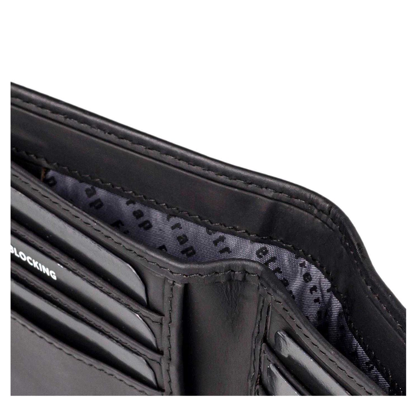Black - Pack Shot - Firetrap Mens Icon Leather Wallet