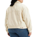 Cream - Back - Levis Womens-Ladies Sherpa Plus Trucker Jacket
