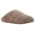 Mink - Front - FitFlop Womens-Ladies Chrissie Corduroy Fleece Lined Slippers