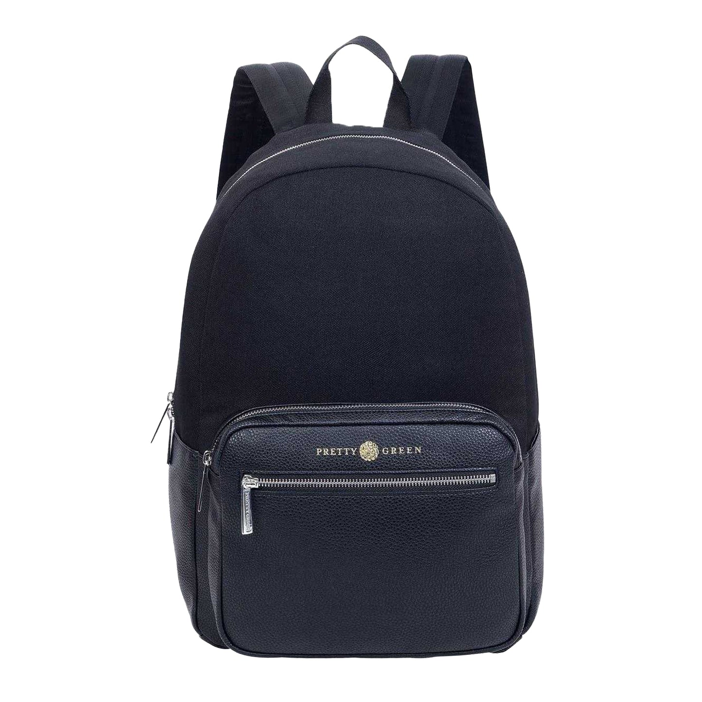 Black - Side - Pretty Green Essentials Logo Backpack