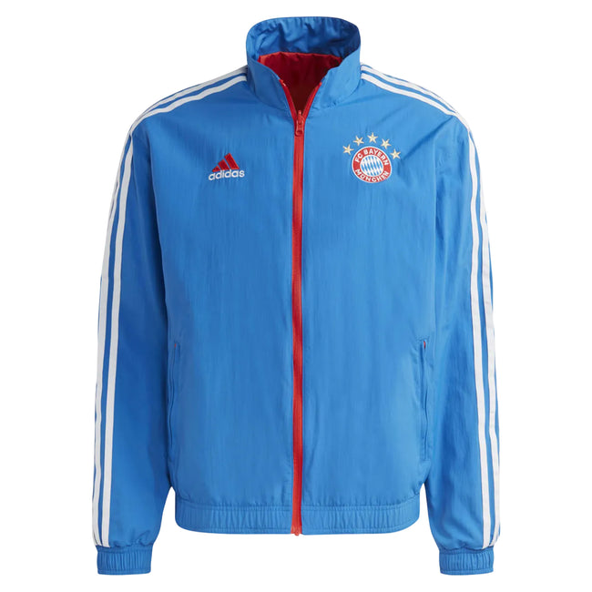 Royal Blue - Front - Adidas Mens FC Bayern Munchen 2022-23 Reversible Anthem Jacket