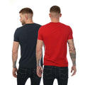 Navy-Red - Back - Emporio Armani Mens Logo T-Shirt (Pack of 2)