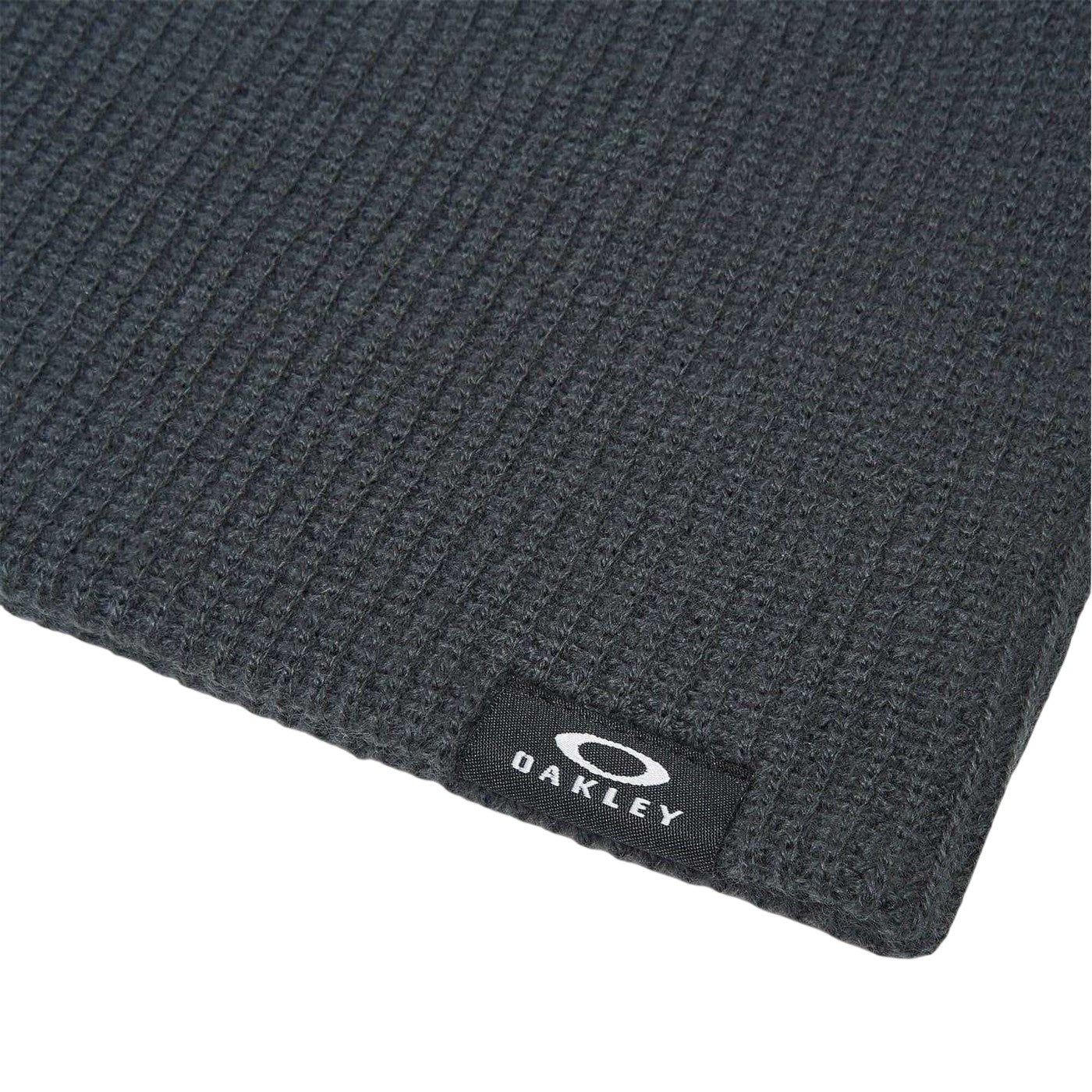 Grey - Side - Oakley Mens Backbone Ribbed Beanie