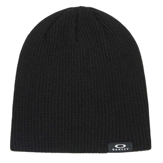 Black - Front - Oakley Mens Backbone Ribbed Beanie