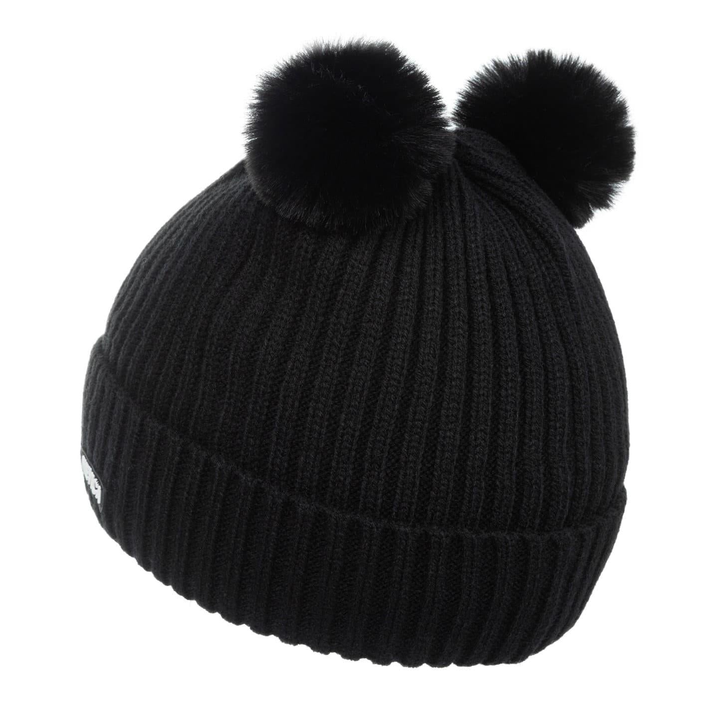 Black - Pack Shot - Nevica Childrens-Kids Meribel Skiing Beanie