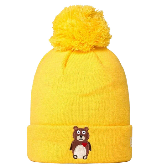 Yellow - Front - New Era Childrens-Kids Bear Knitted Beanie