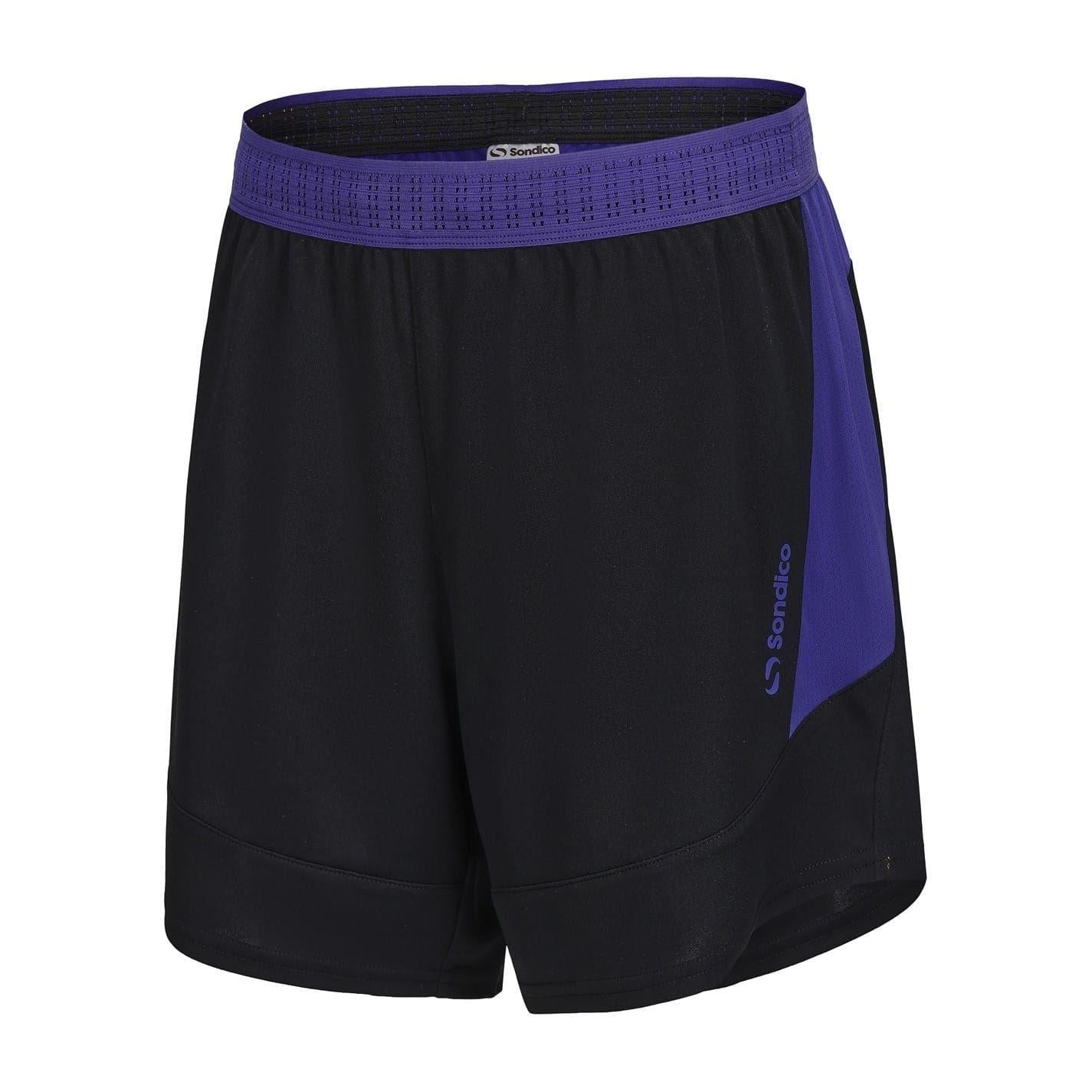 Black - Side - Sondico Womens-Ladies Football Shorts
