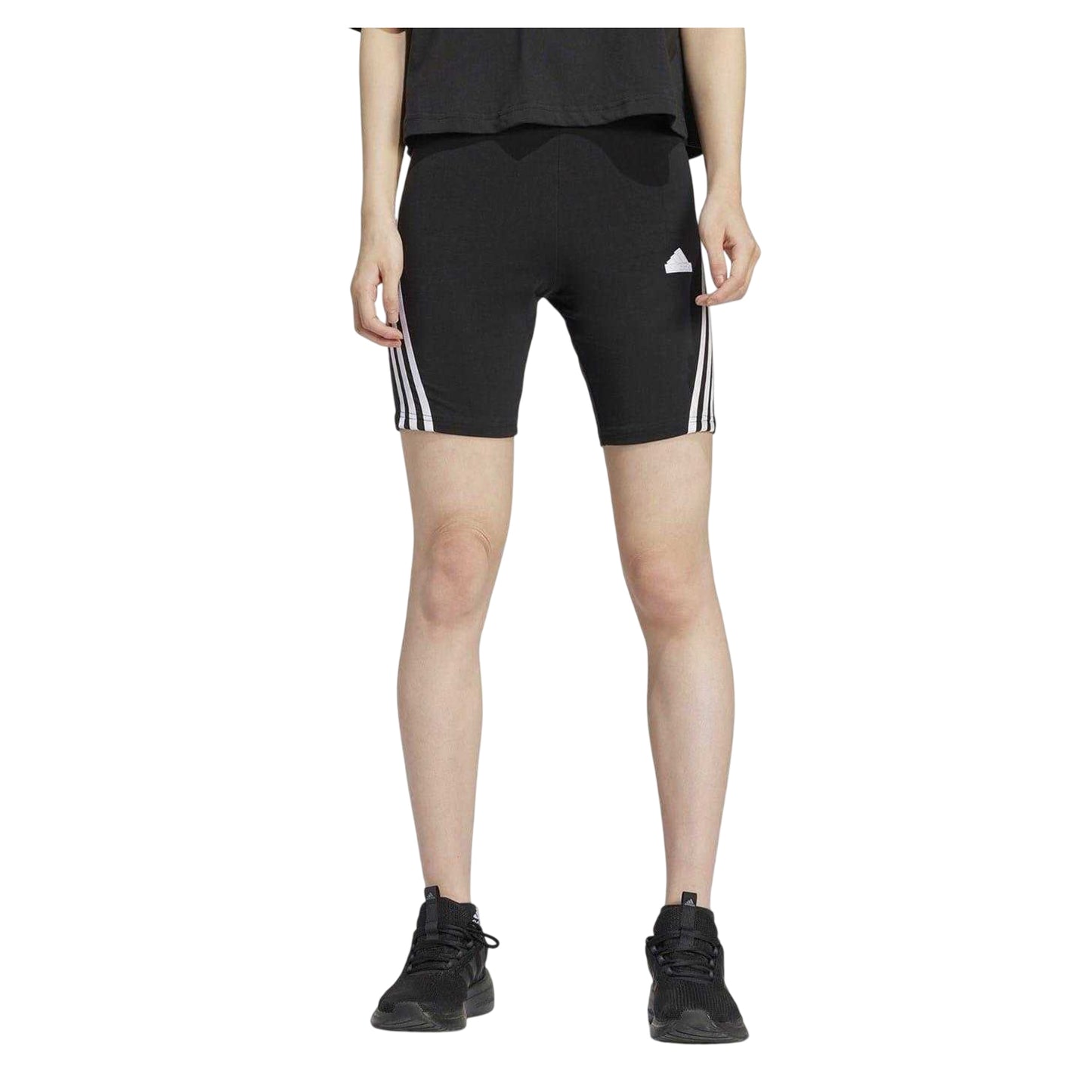Black - Lifestyle - Adidas Womens-Ladies Future Icons 3 Slim Cycling Biker Shorts