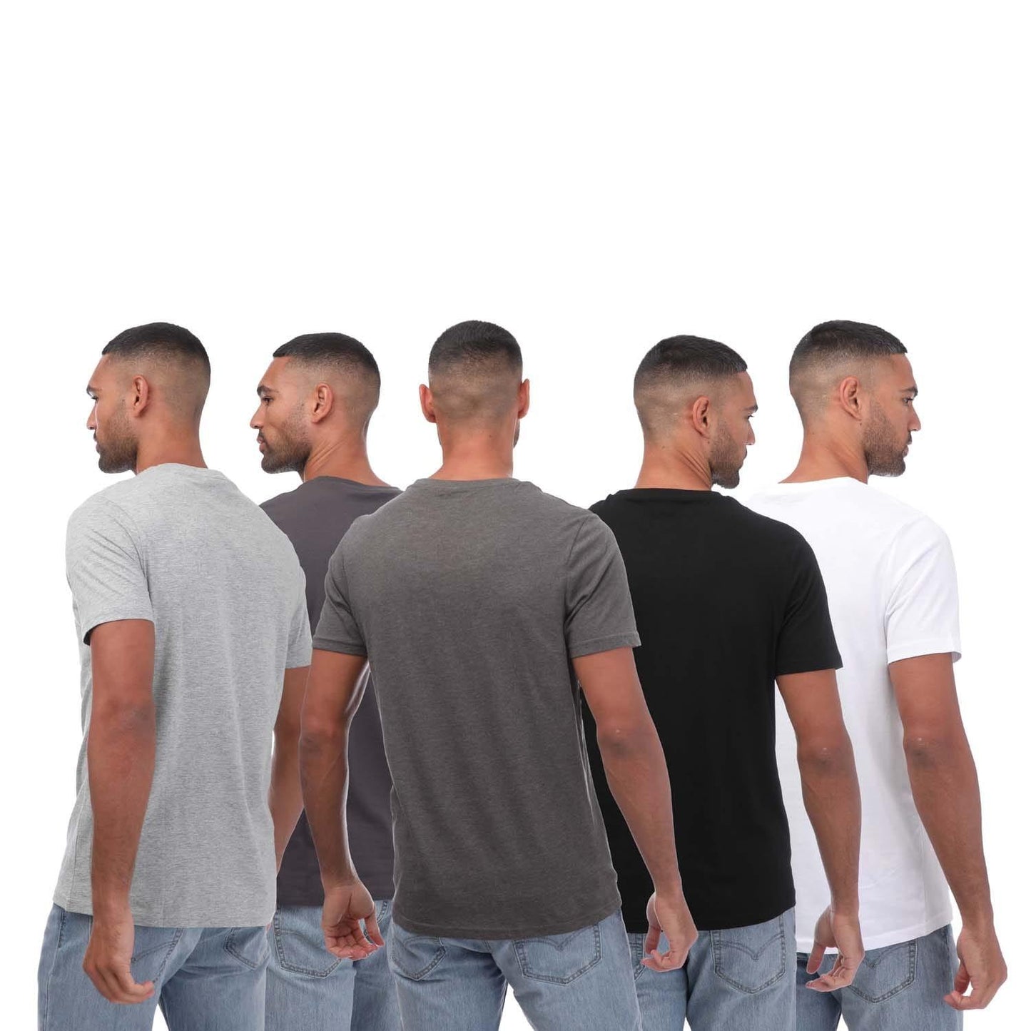 Multicoloured - Back - Nicce Mens Spacey T-Shirt (Pack of 5)