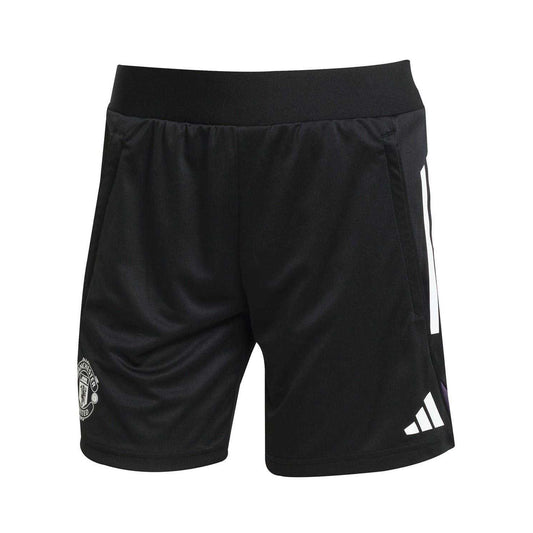 Black - Front - Adidas Womens-Ladies Manchester United FC Shorts