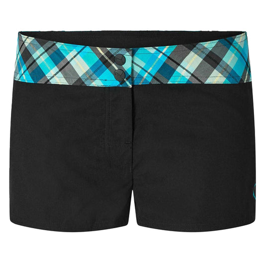 Black - Front - Puma Womens-Ladies Checked Swim Shorts