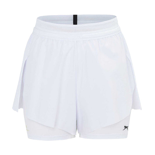 White - Front - Slazenger Womens-Ladies 2 in 1 Shorts