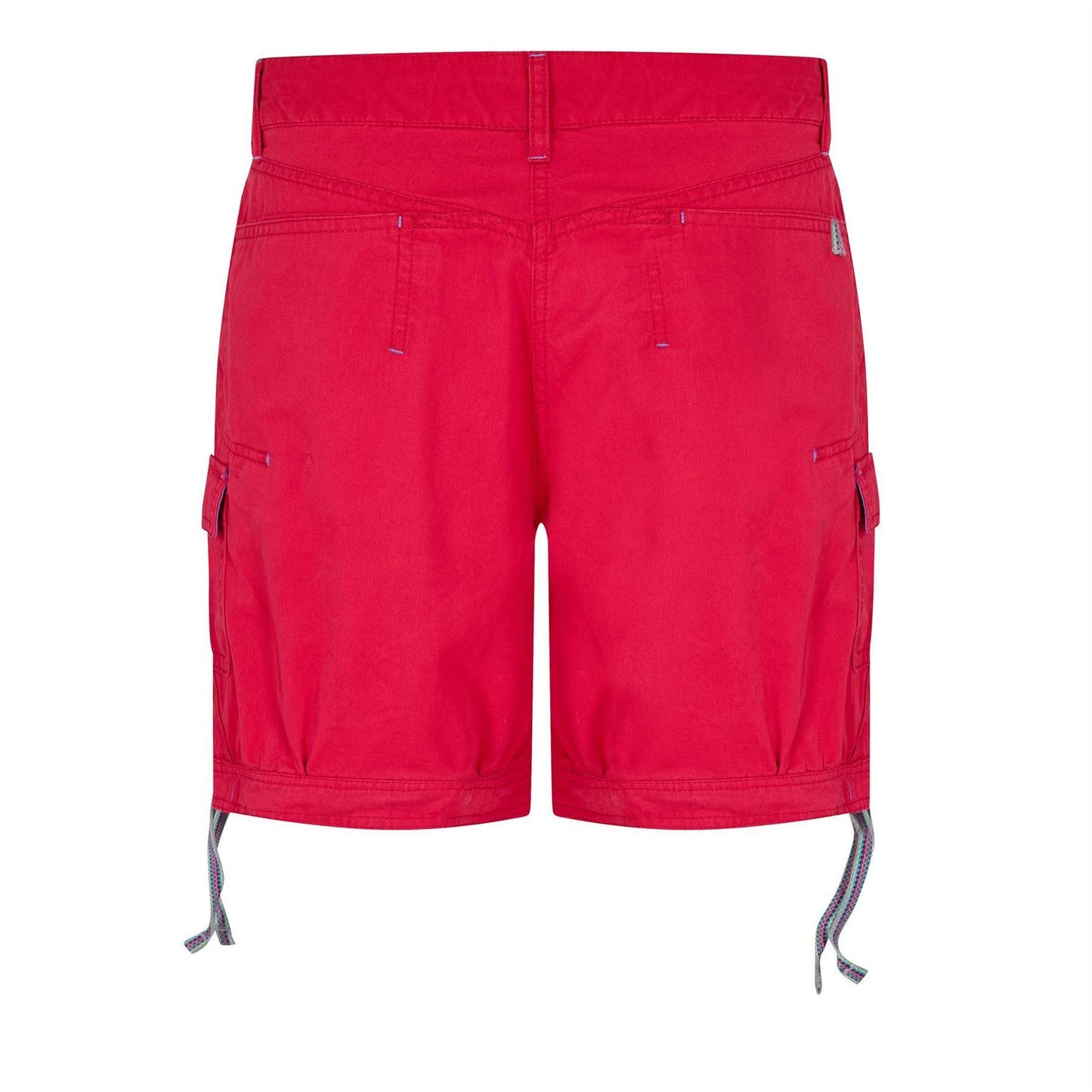 Red - Back - Puma Womens-Ladies Beach Cargo Shorts