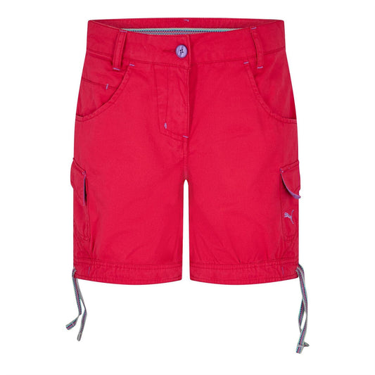 Red - Front - Puma Womens-Ladies Beach Cargo Shorts