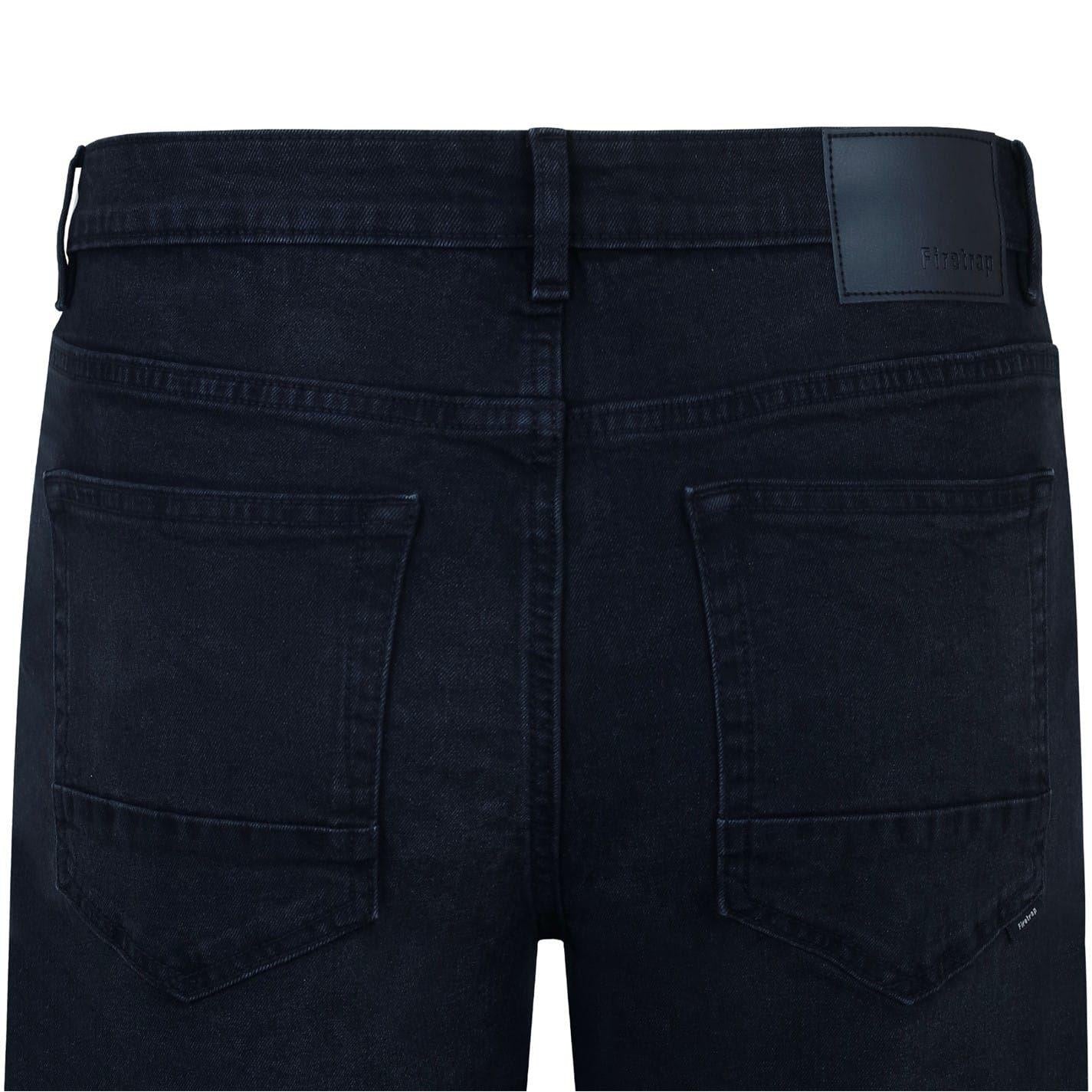 Black - Lifestyle - Firetrap Mens Denim Jean Shorts
