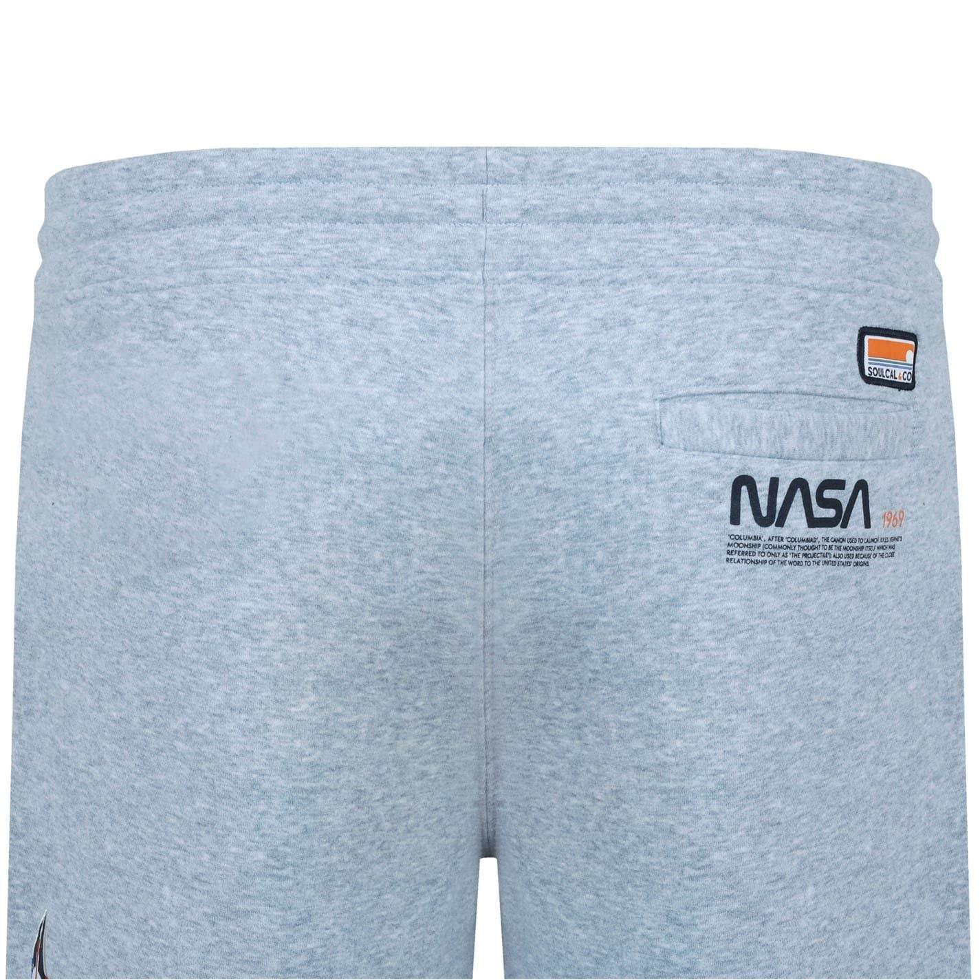 Grey Marl - Pack Shot - SoulCal Mens Fleece NASA Sweat Shorts
