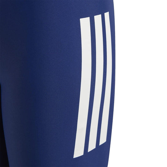 Dark Blue-White - Front - Adidas Boys 3 Stripes Jammer Shorts