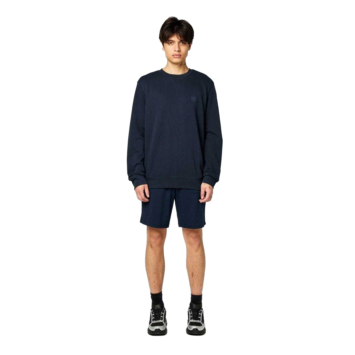 Navy - Pack Shot - Boss Mens Regular Jersey Shorts