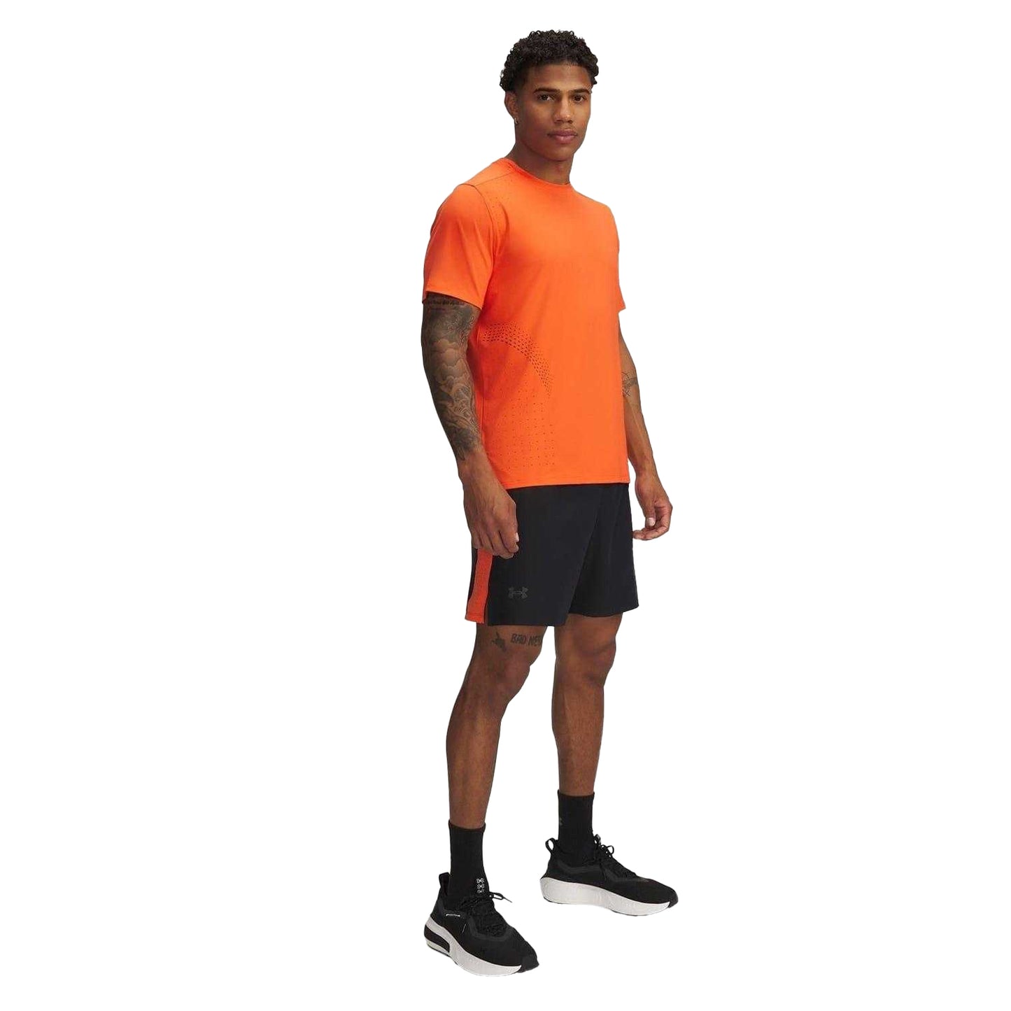 Black - Side - Under Armour Mens Launch Pro Lightweight Running Shorts