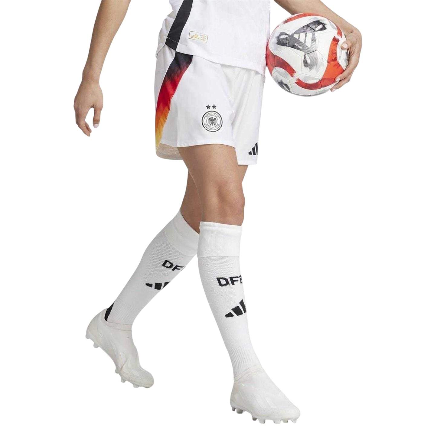 White - Side - Adidas Unisex Adult Train Geometric Pattern Shorts