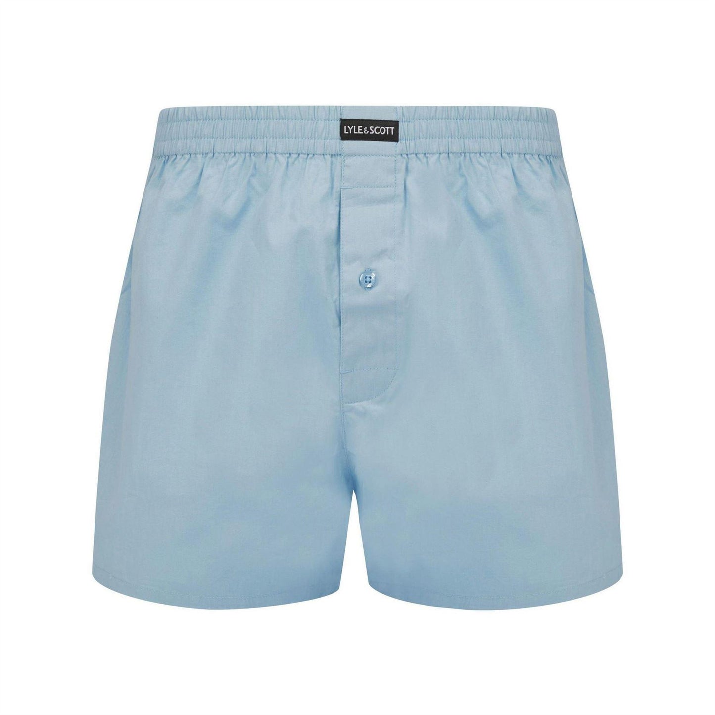 Navy-Light Blue-Chambray - Lifestyle - Lyle & Scott Mens Plain Regular Boxer Shorts (Pack of 3)