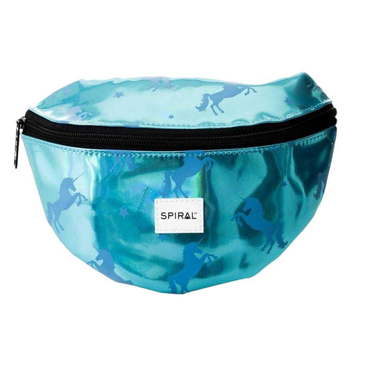 Blue - Front - Spiral Unicorn Waist Bag