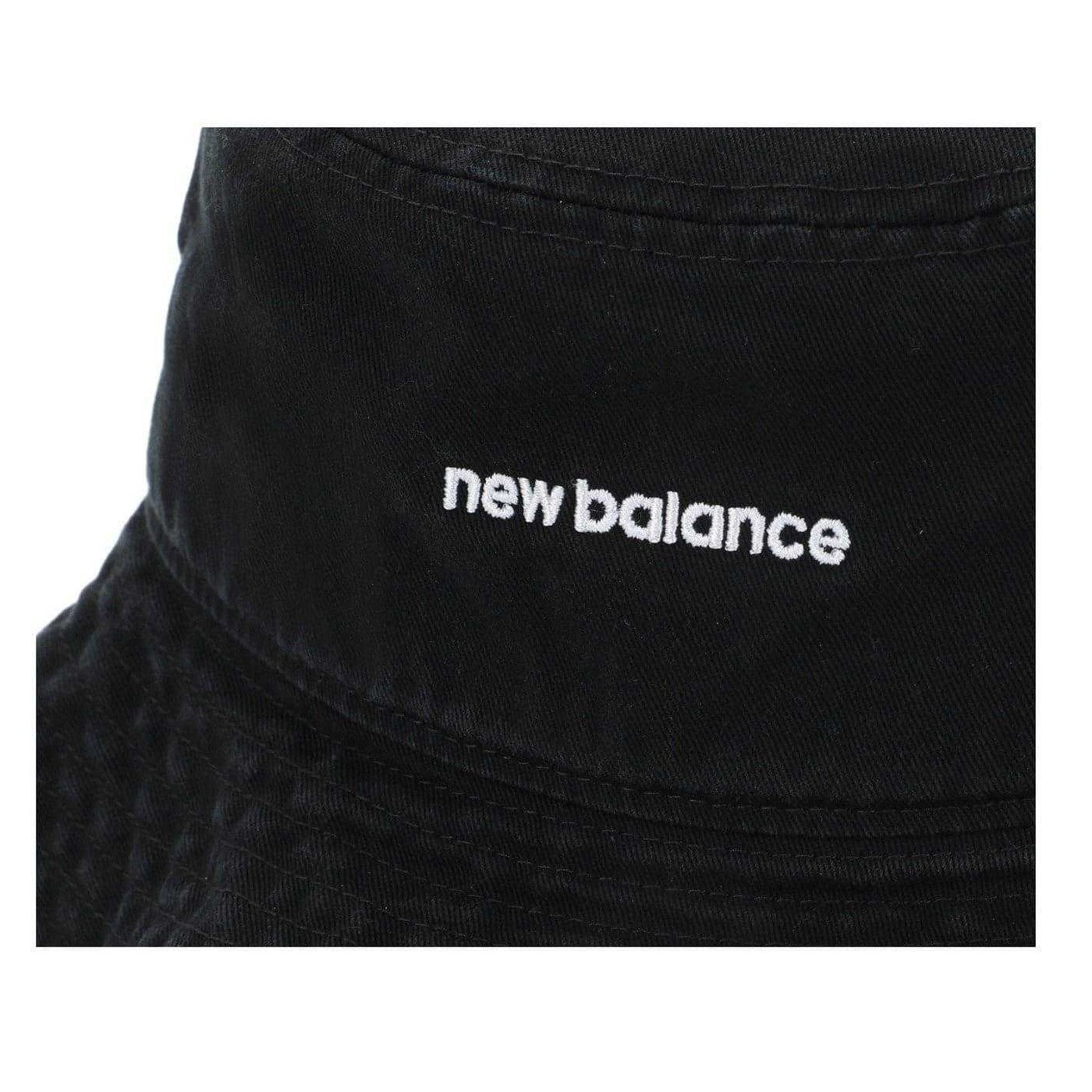 Black - Back - New Balance Mens Logo Cotton Bucket Hat