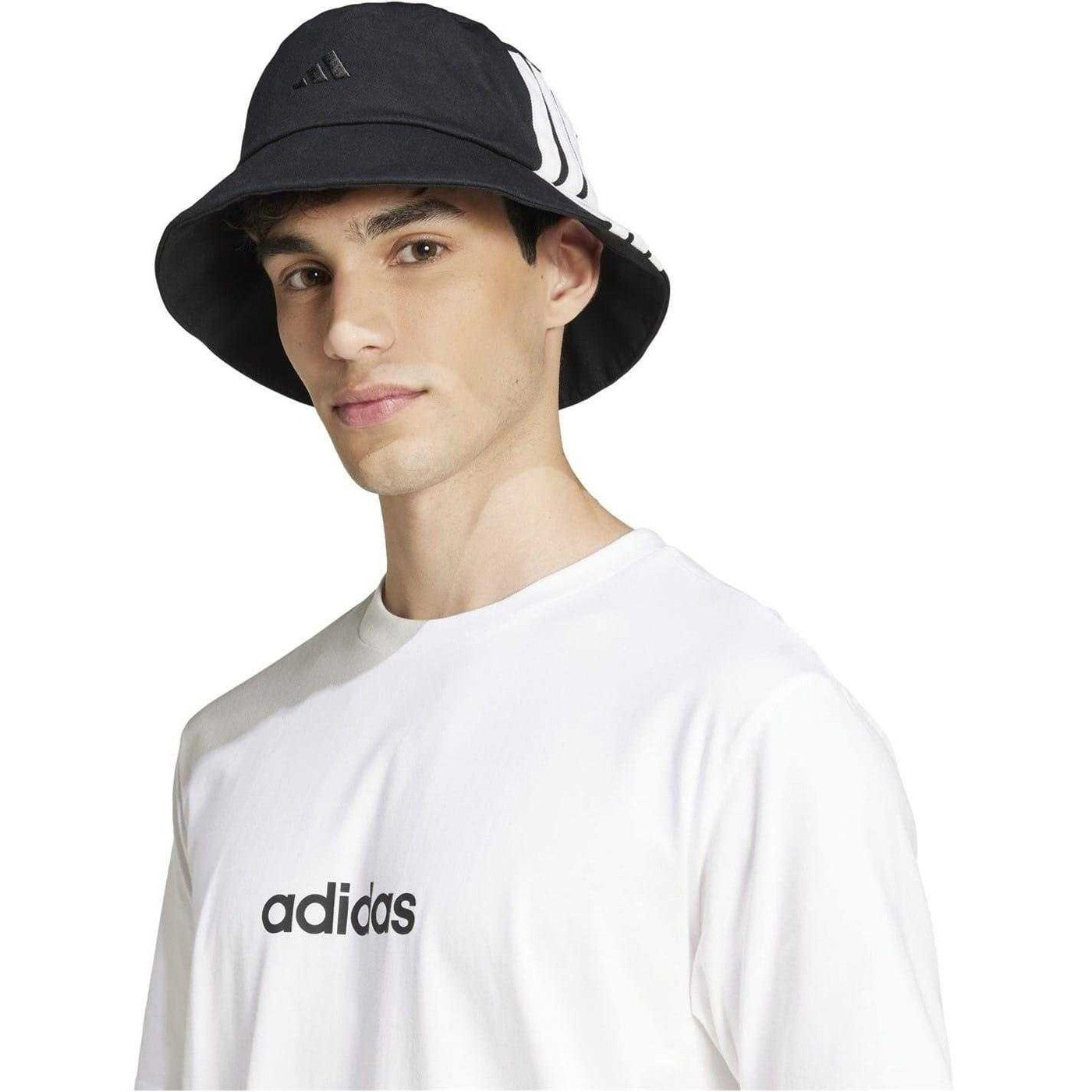 Black-White - Pack Shot - Adidas Unisex Adult Cotton Twill Bucket Hat