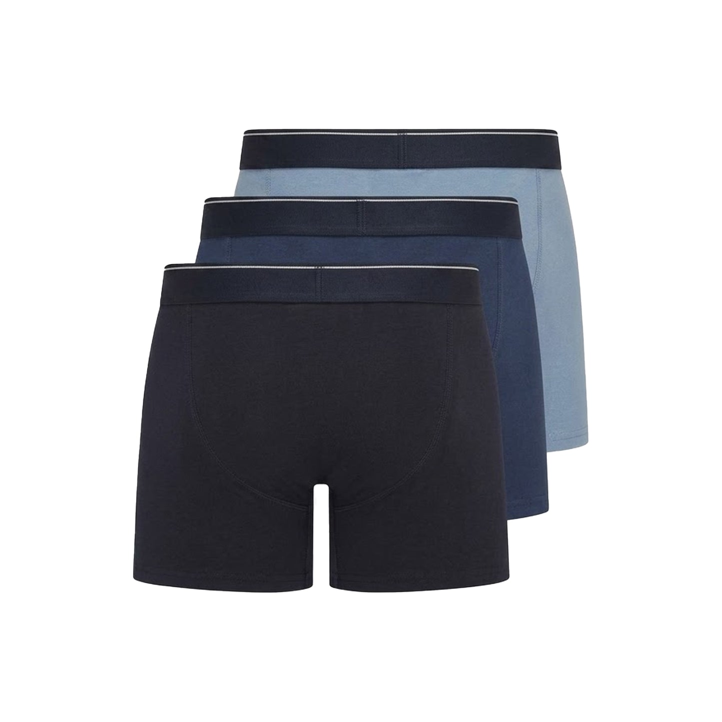 Denim-Dark Denim-Navy - Back - G-Star Mens Plain Boxer Shorts (Pack of 3)