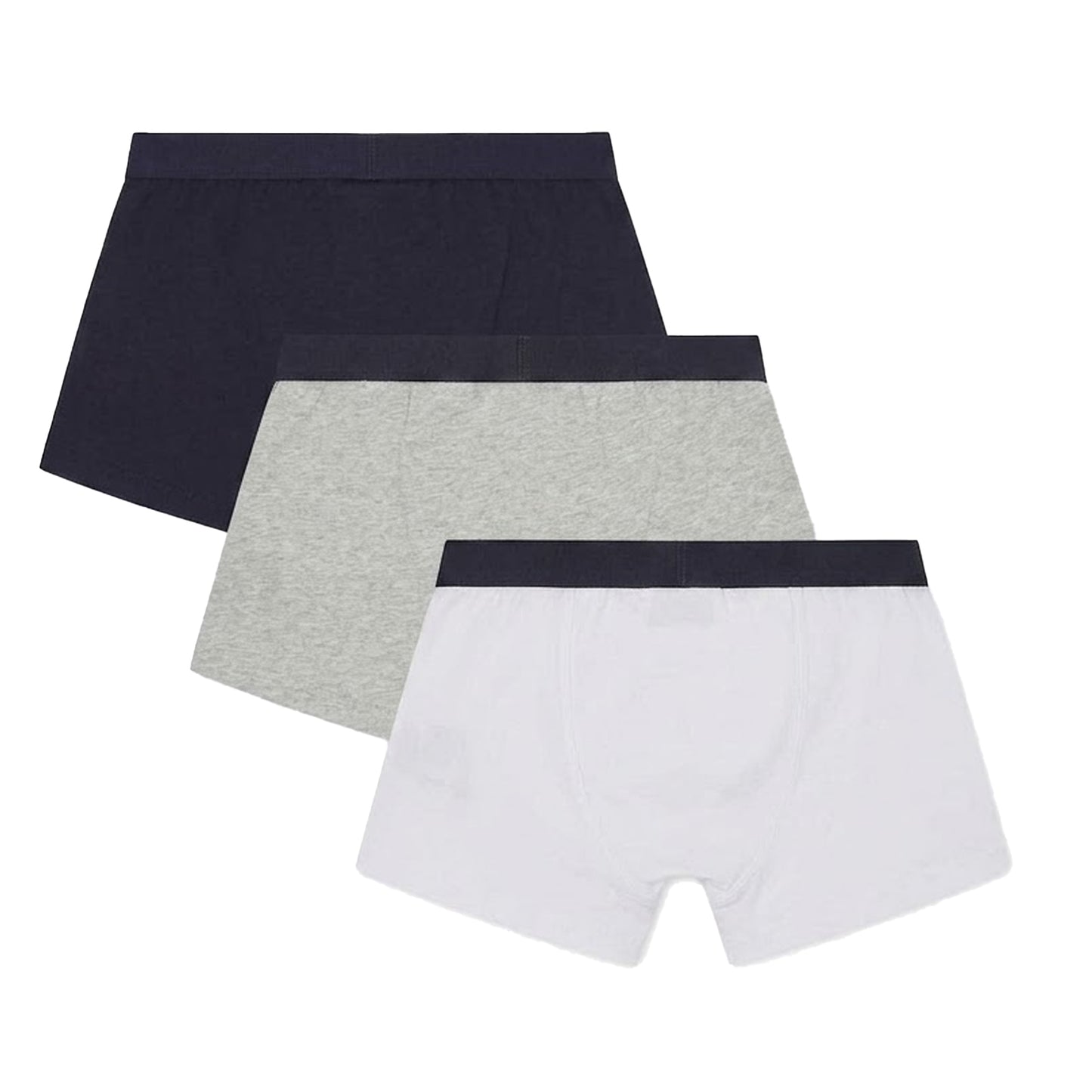 White-Grey - Back - Lyle & Scott Mens Plain Boxer Briefs (Pack of 3)