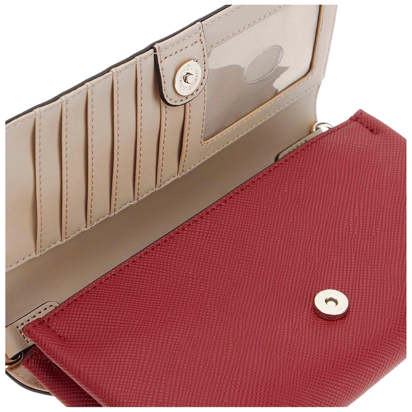 Carmine Red - Lifestyle - Guess Noelle Faux Leather Clutch Bag