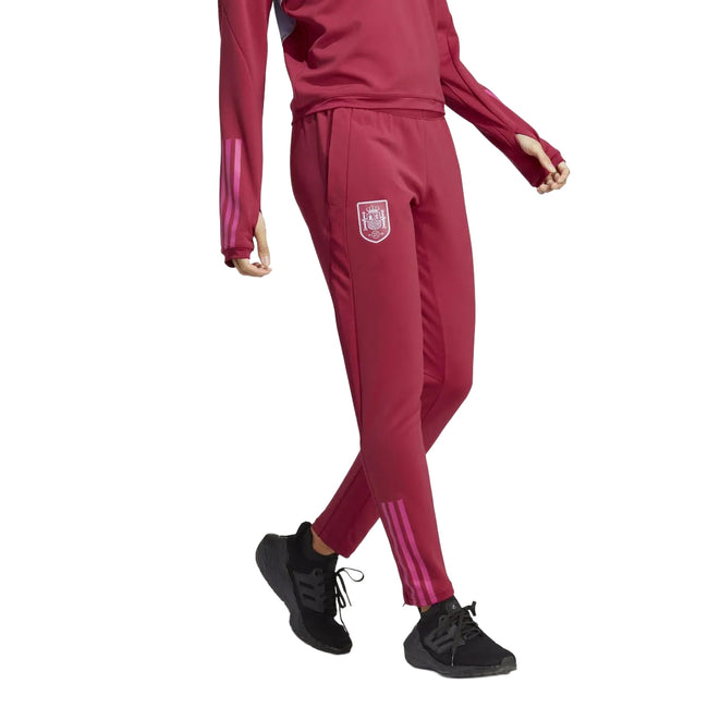 Red - Side - Adidas Womens-Ladies Spain Tiro 23 Training Tracksuit Bottoms