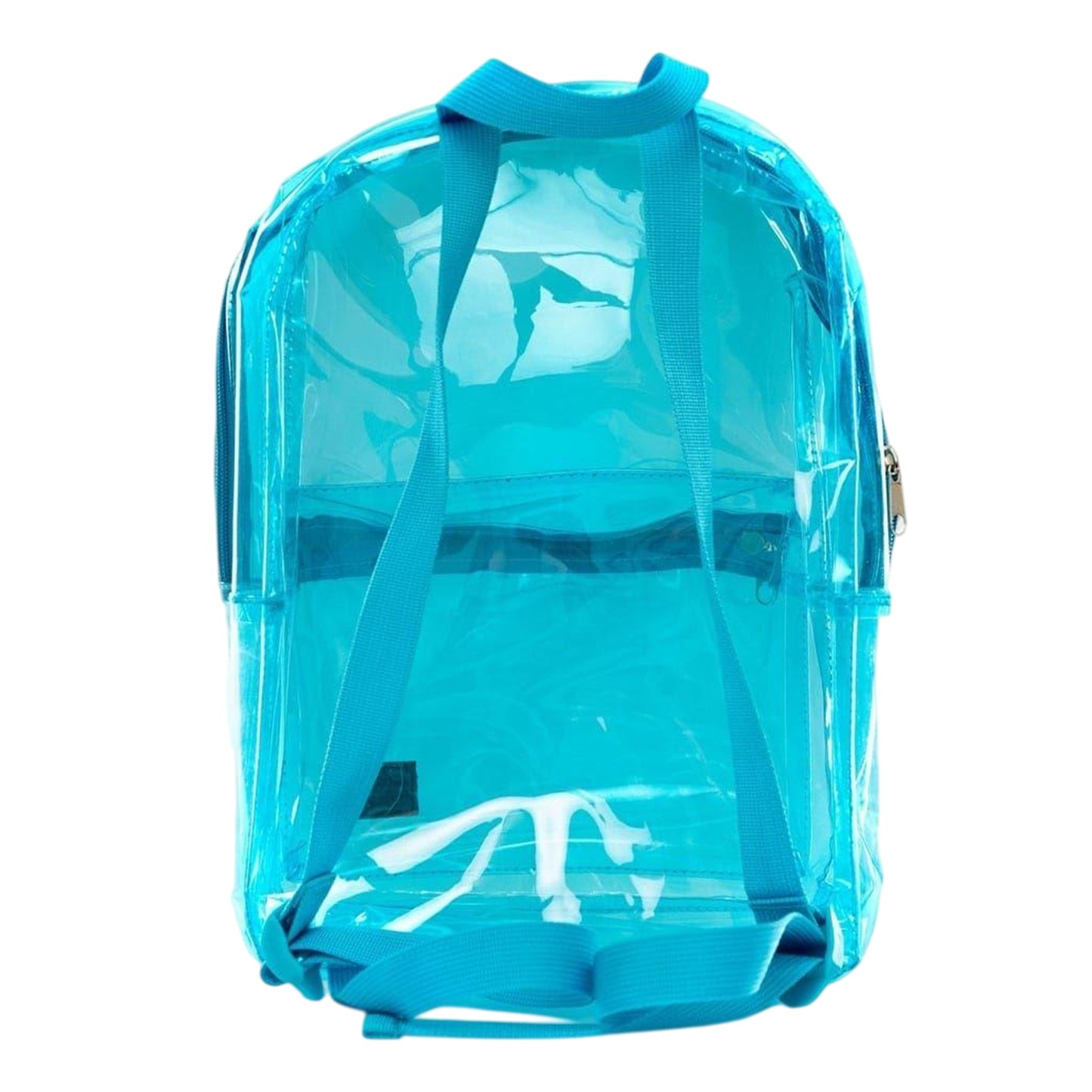 Blue - Back - Spiral Transparent Mini Backpack