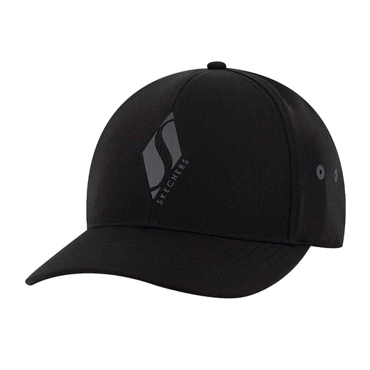 Black - Front - Skechers Mens Diamond Logo Baseball Cap