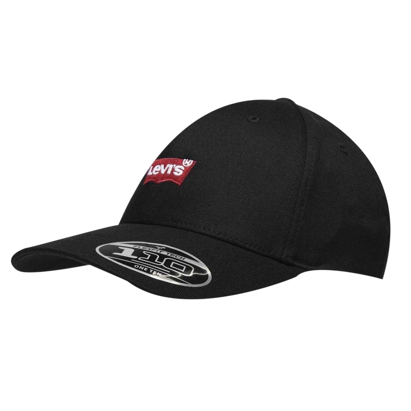 Black - Side - Levis Housemark Embroidered Logo Flexi-Fit Baseball Cap
