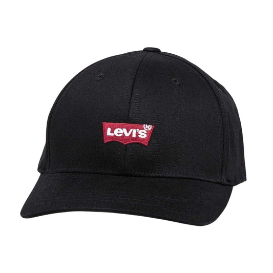 Black - Front - Levis Housemark Embroidered Logo Flexi-Fit Baseball Cap
