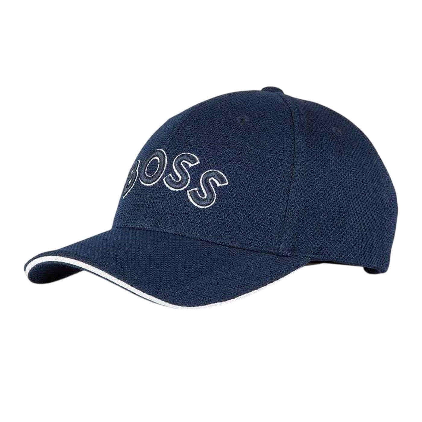 Navy - Side - Boss Mens Embroidered Logo Baseball Cap