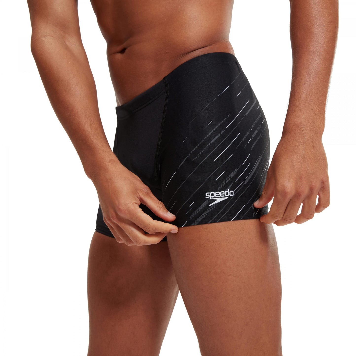 Black-Grey - Side - Speedo Mens Hyper Boom V Detail Shorts